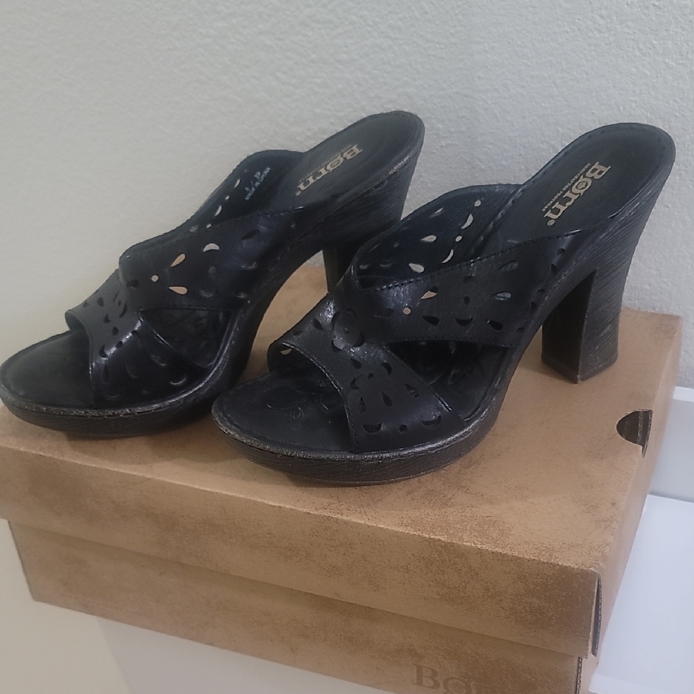 Born Black Cutout Heeled Sandals